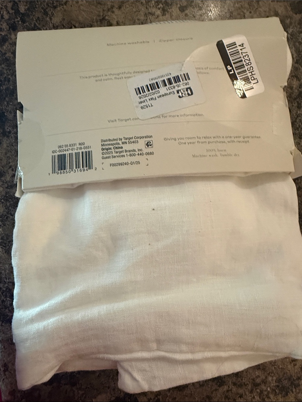 Casaluna Linen Body Pillow Cover White - Picture 2 of 3